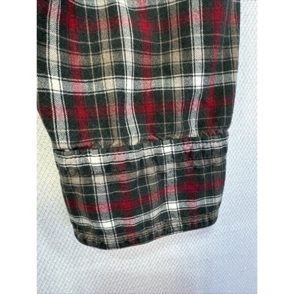Woolrich Mens Button Down Shirt Size XLarge Red Gray Plaid Long Sleeve Outdoor - Picture 8 of 12